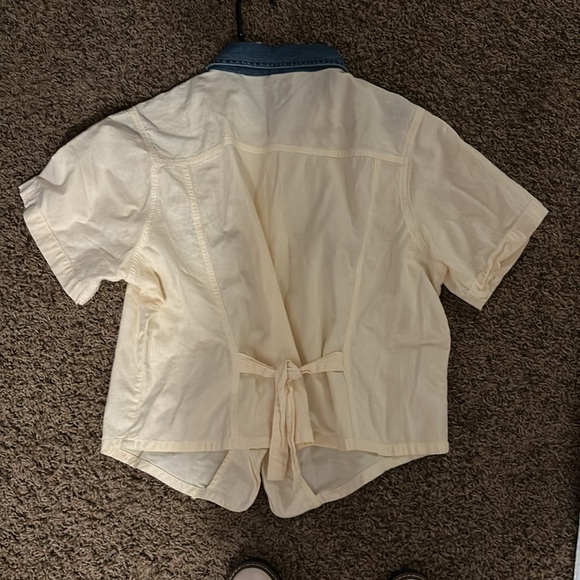 Yellow Embroidered Button Down - Picture 2 of 2